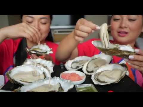 GIANT OYSTER RACE CHALLENGE | MUKBANG | N.E Let’s Eat
