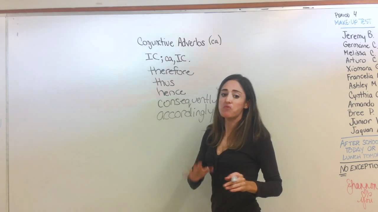 CONJUNCTIVE ADVERBS, PART 1