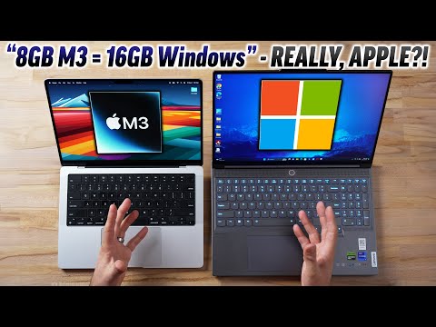 8GB M3 Mac vs 16GB Windows PC  - Did Apple LIE to You?!