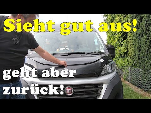 Gute Idee - aber....  Steinschlagschutz für Fiat Ducato Motorhaube Deflektor von OMAC geht zurück