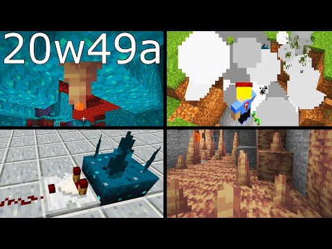 Snapshot! Sculk Sensor! MEGA AWESOME THING! & Cave Biome! Snapshot 20w49a - Minecraft 1.17 Update