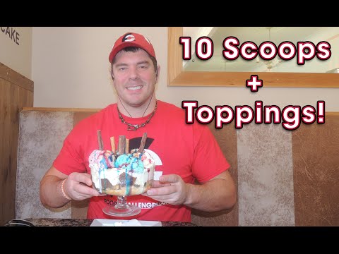 10 SCOOP ICE CREAM SUNDAE CHALLENGE!! Video