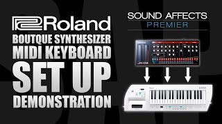 Video thumbnail for Using a MIDI Keyboard with Roland Boutique Synthesizer Modules (JX-03) by Sound Affects