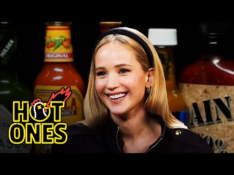 Jennifer Lawrence Sobs in Pain While Eating Spicy Wings | Hot Ones