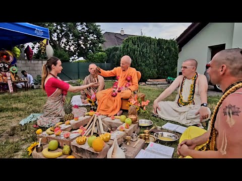 INITIATION CEREMONY by HH KAVICANDRA SWAMI and Vedavati Sakti dd  3.7.2025 ❤️