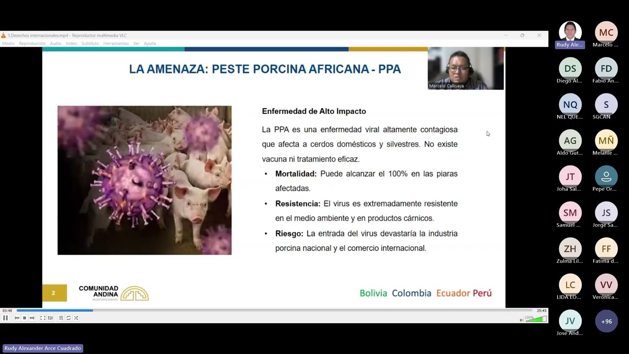 Webinar PPA: "Socialización del Taller vigilancia e inspección en la gestión del bio-riesgo en PAF"