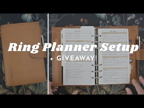 My 2026 Ring Planner Setup | Gillio Planner + TWO Planner Giveaways!