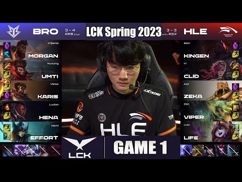 BRO vs HLE Game 1 - Match 35 LCK Spring 2023