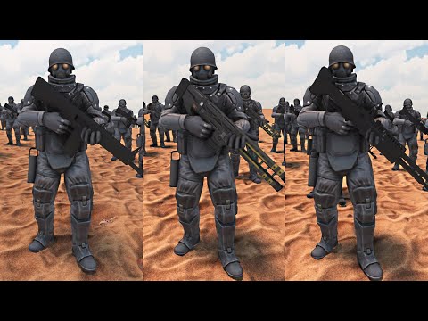 10,000 Apocalypse Soldiers - M60, AA-12, Railguns vs 1 MILLION ZOMBIES - UEBS 2
