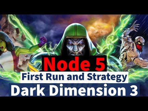 Dark Dimension 3: Node 5 - First Run Attempt! | DD3 Playthrough | Marvel Strike Force - Free to Play