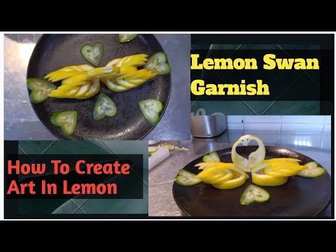 How To Create Lemon Swan Garnish /Lemon Art Swan For The Beginners!!!