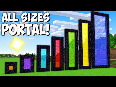Apple Craft - I found ALL SIZES PORTAL in Minecraft! This is THE TALLEST GIANT SECRET NETHER PORTALS!