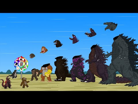 Monster GODZILLA vs KONG: The battle to find the head - Size Comparison | GODZILLA & KONG Cartoon