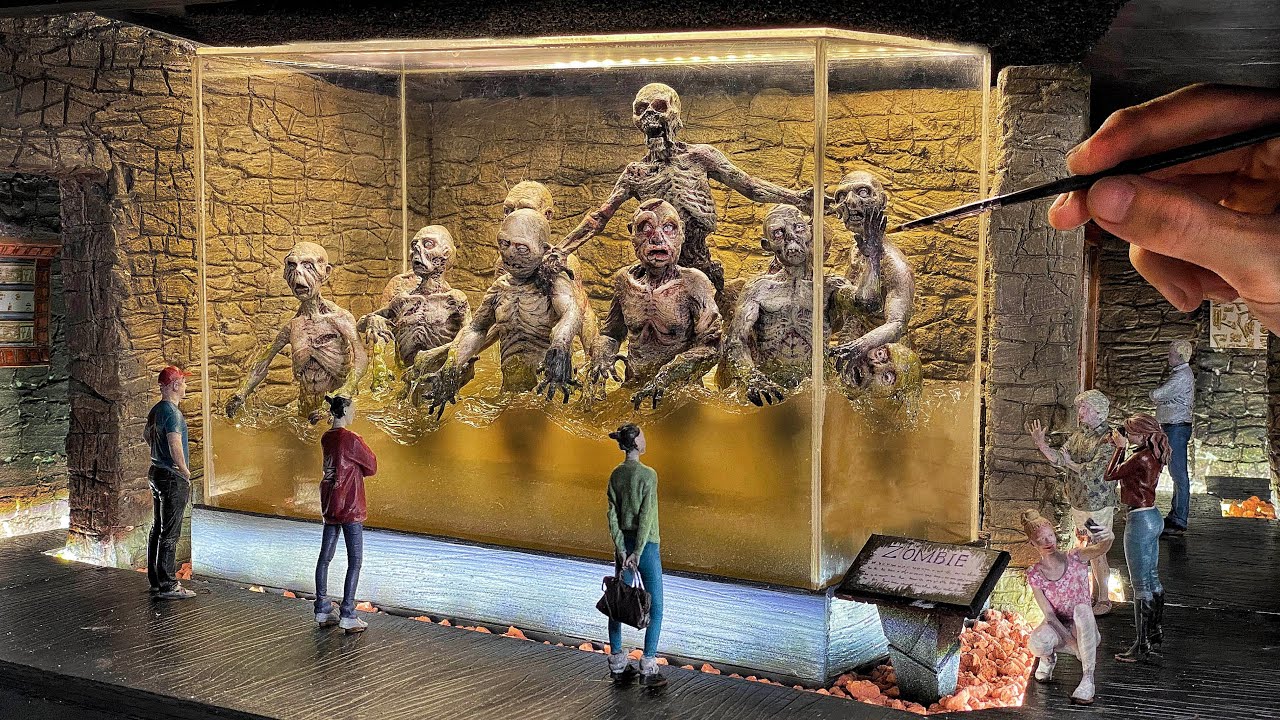 Zombie Titan Diorama A Ticking Time Bomb of Artistry  Polymer Clay Masterpiece