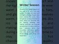 Write a short paragraph on winter season in 100 words. #ytshorts #shorts #english