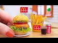 DIY How To Make McDonald S Burger In Miniature Kitchen With Mini Yummy ASMR Cooking