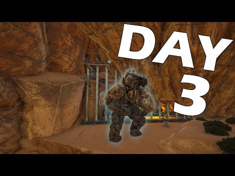 Rock Golem Raiding Cliff Bases 24 Hours Into Wipe.. | Ark PvP
