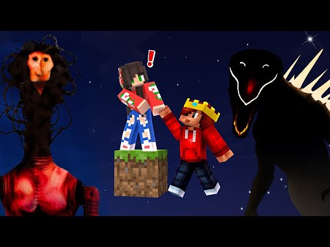 100 Dias em Apenas 1 Bloco com Mods de Terror no Minecraft