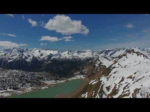 Aerial View on Ritom Lake in Switzerland Alps | Stock Footage - Videohive