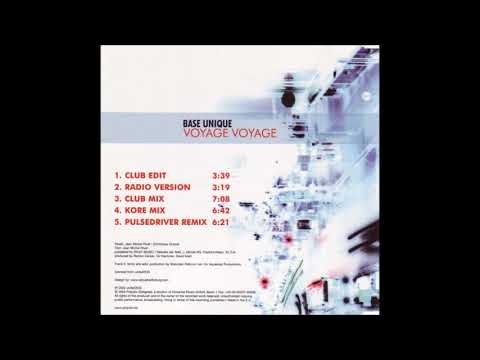 DJ Quicksilver presents Base Unique   Voyage Voyage 2002