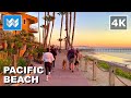4K Sunset At Pacific Beach PB In San Diego California USA Walking Tour Vlog Travel Guide