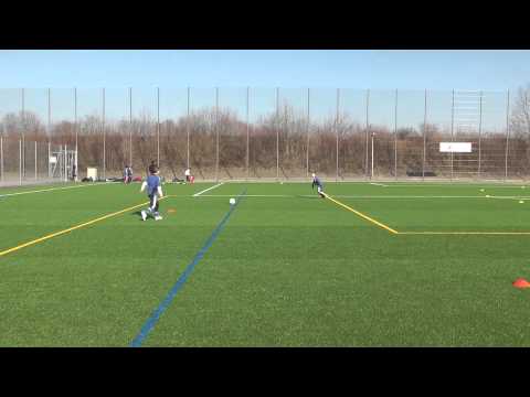 Fussballtraining: 2 gegen 1 mit Torschuss - Spielform - Taktik