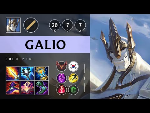 Galio Mid vs Azir: Legendary - KR Grandmaster Patch 14.17
