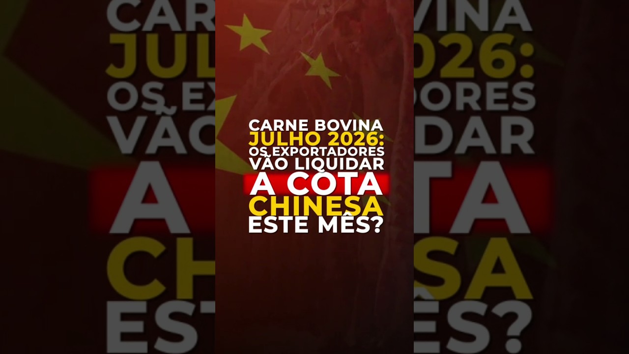 CARNE BOVINA JULHO 2026: OS EXPORTADORES VÃO LIQUIDAR A COTA CHINESA ESTE MÊS?