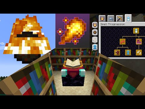 ✨✨ New enchantments in minecraft!  Skills?!?!  |  Spells & Shields Mod Review Forge 1.19.2