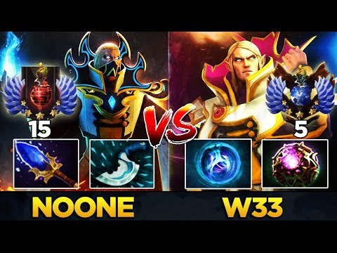 Who is the better Invoker? w33 [Rank 5] vs Noone [Rank 15]  - Dota 2 EPIC Gameplay