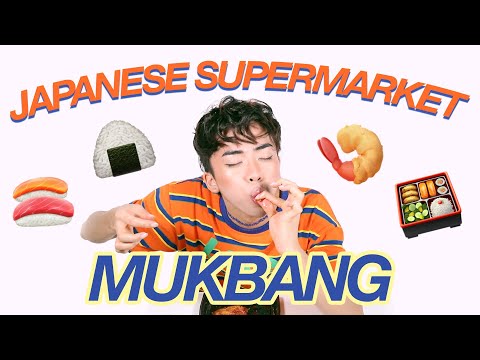 Japanese Supermarket Mukbang! | + Supermarket Tour |...
