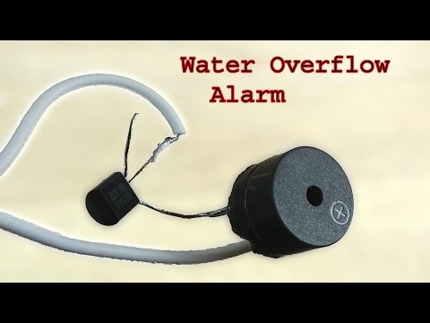 How to make a Water Tank Overflow alarm circuit, super simple Video