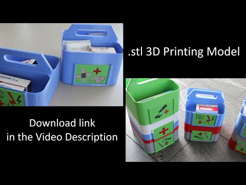 3d Printable Boxes Stackable With Optional First Aid Signs Incl Download Link