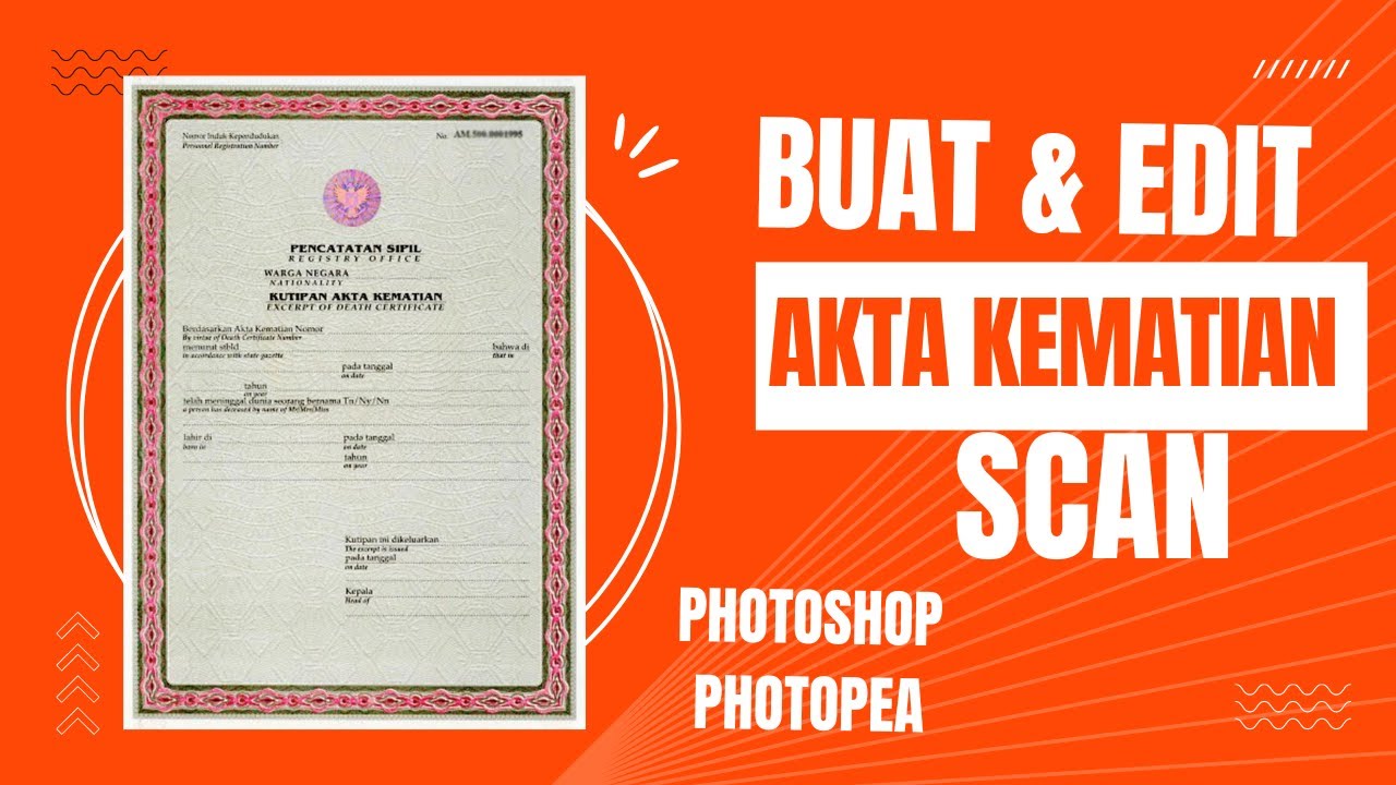 MENGEDIT AKTA KEMATIAN HASIL SCAN PAKAI PHOTOSHOP