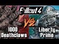 Liberty Prime vs 1000 Legendary Alpha Deathclaws | Fallout 4 Battle Arena | Battle Request