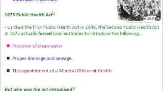Medicine Through Time - Nineteenth Century - Public Health
