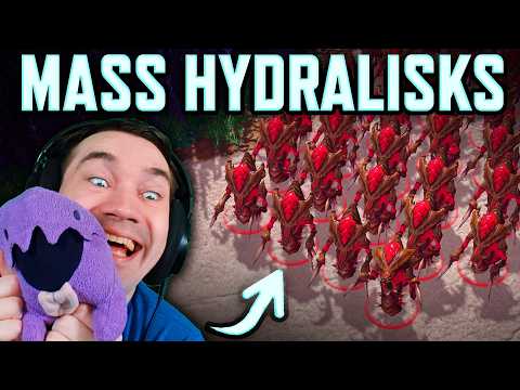 Dark's Zergling Hydralisk Army vs Protoss! StarCraft 2