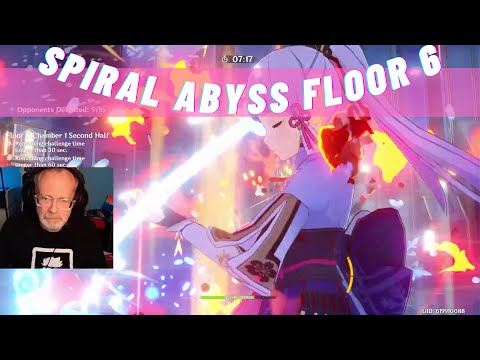 Genshin Impact Spiral Abyss Floor 6, first time through