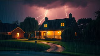 Powerful Thunderstorm in the Night 🌧️ Deep Sleep & Focus ASMR