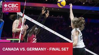 Final set of Canada vs. Germany at FIVB Volleyball Women’s Nations League stop in Quebec City