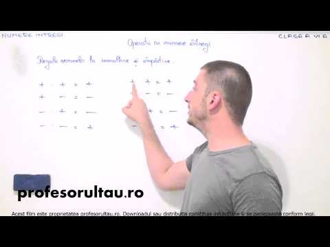 28   cls6   Numere intregi   operatii cu numere intregi   regula semnelor la inmultire si impartire