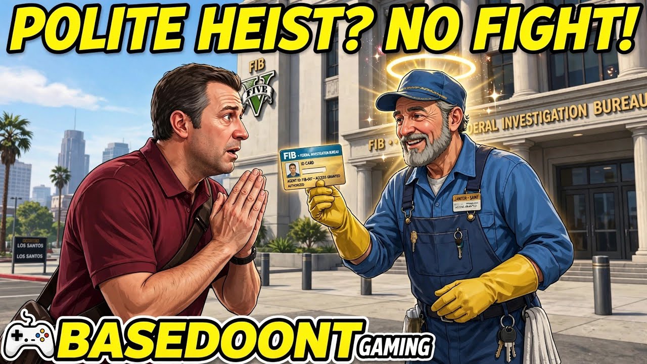 POLITE HEIST? NO FIGHT! 😇 | I BEGGED the Janitor and He GAVE Me The FIB ID