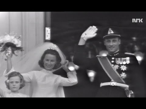 Royal wedding: Crown Prince Harald of Norway marrying Sonja Haraldsen in 1968