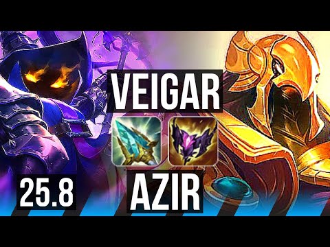 VEIGAR vs AZIR (MID) | 9/2/6 | EUW Master | 25.8