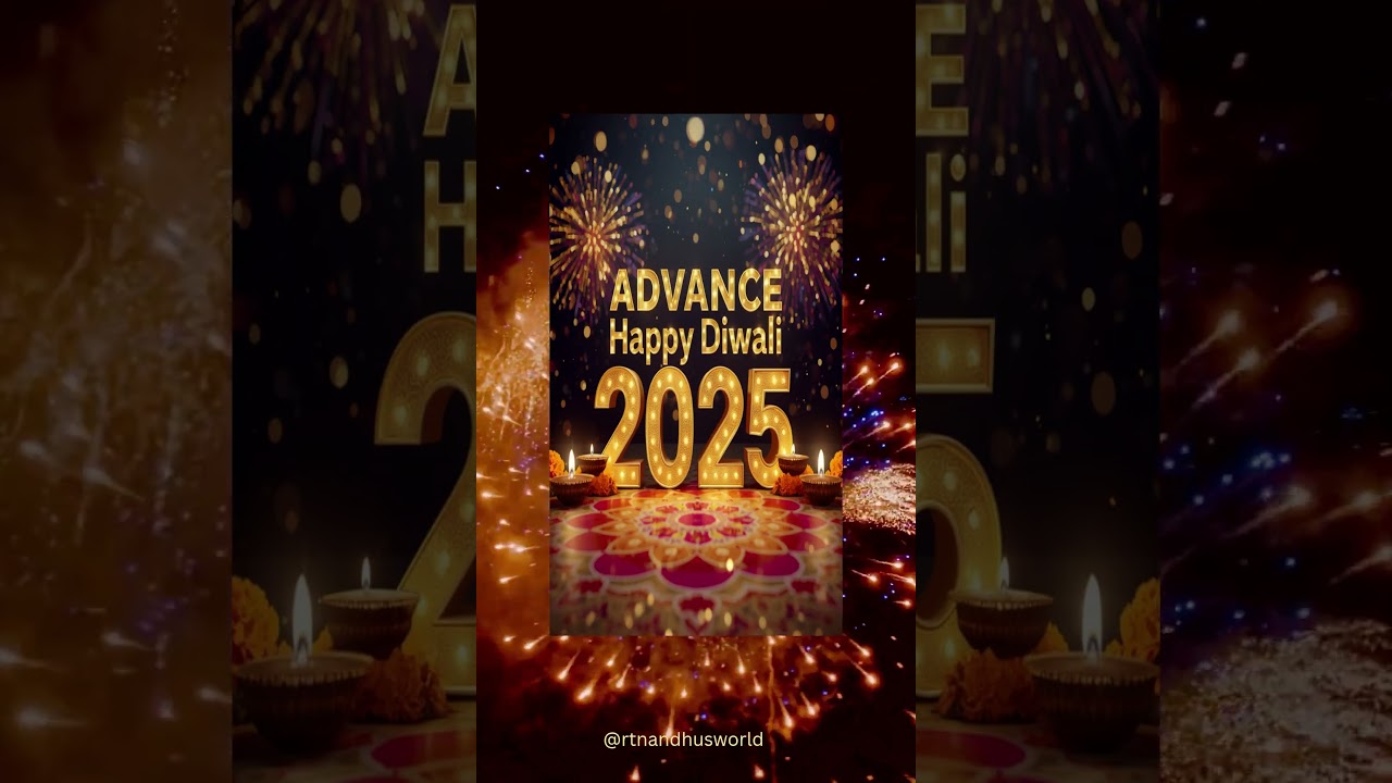 Advance Happy Diwali 2025 | Fireworks Theme | Festival of Lights Wishes 🎇✨