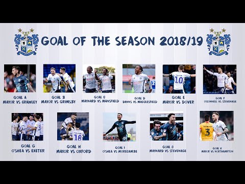 Bury FC Goal of the Season 2018/19 Shortlist!