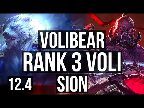 VOLIBEAR vs SION (TOP) | Rank 3 Voli, 9 solo kills | JP Master | 12.4