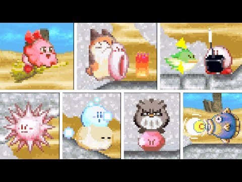 Kirby's Dream Land 3 - All Copy Abilities & Animal Friends