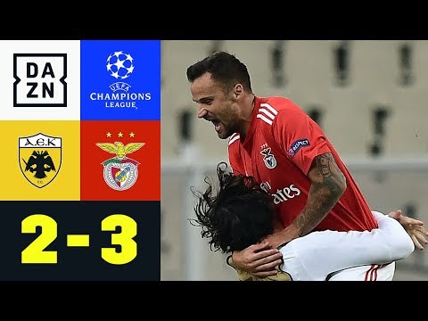 Haris Seferovic trifft bei Torfestival: AEK Athen - Benfica Lissabon 2:3 | UEFA CL | DAZN Highlights