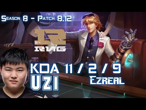 RNG Uzi EZREAL vs DRAVEN ADC - Patch 8.12 KR Ranked